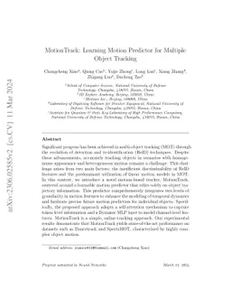 MotionTrack: Learning Motion Predictor for Multiple Object Tracking