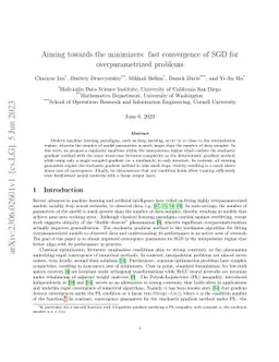 Aiming towards the minimizers: fast convergence of SGD for
  overparametrized problems