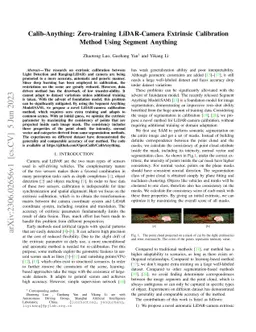 Calib-Anything: Zero-training LiDAR-Camera Extrinsic Calibration Method
  Using Segment Anything