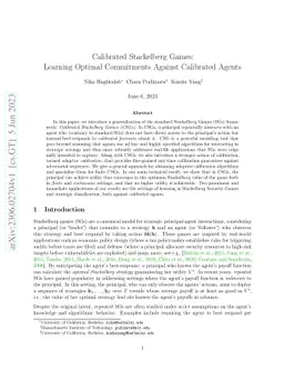 Calibrated Stackelberg Games: Learning Optimal Commitments Against
  Calibrated Agents