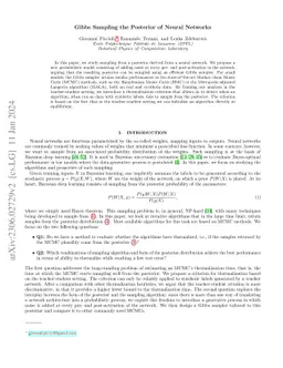 Gibbs Sampling the Posterior of Neural Networks