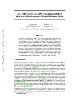 ZIGNeRF: Zero-shot 3D Scene Representation with Invertible Generative
  Neural Radiance Fields