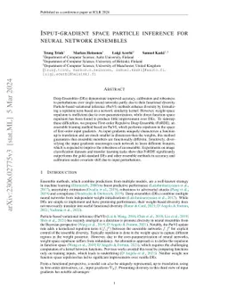 Input-gradient space particle inference for neural network ensembles