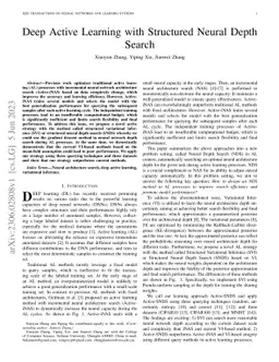 Deep Active Learning with Structured Neural Depth Search