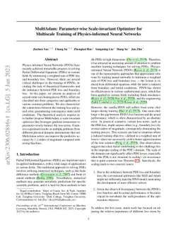 MultiAdam: Parameter-wise Scale-invariant Optimizer for Multiscale
  Training of Physics-informed Neural Networks