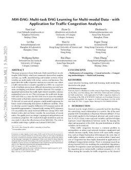 MM-DAG: Multi-task DAG Learning for Multi-modal Data -- with Application
  for Traffic Congestion Analysis