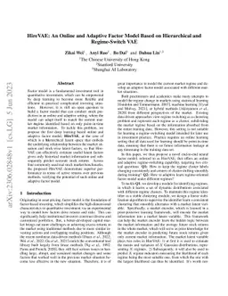 HireVAE: An Online and Adaptive Factor Model Based on Hierarchical and
  Regime-Switch VAE