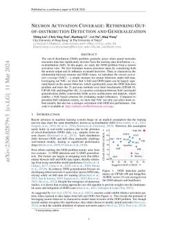 Neuron Activation Coverage: Rethinking Out-of-distribution Detection and
  Generalization