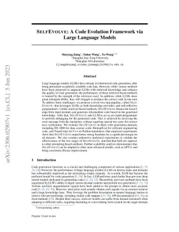 SelfEvolve: A Code Evolution Framework via Large Language Models