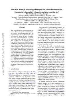 MidMed: Towards Mixed-Type Dialogues for Medical Consultation