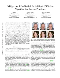 INDigo: An INN-Guided Probabilistic Diffusion Algorithm for Inverse
  Problems