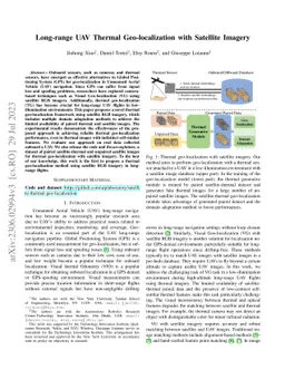Long-range UAV Thermal Geo-localization with Satellite Imagery