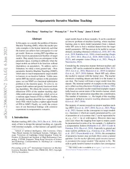 Nonparametric Iterative Machine Teaching