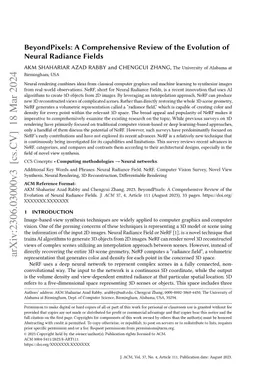 BeyondPixels: A Comprehensive Review of the Evolution of Neural Radiance
  Fields