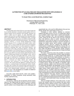 Automating Style Analysis and Visualization With Explainable AI -- Case
  Studies on Brand Recognition