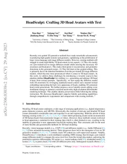 HeadSculpt: Crafting 3D Head Avatars with Text