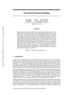 Structured Voronoi Sampling