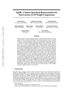 SpQR: A Sparse-Quantized Representation for Near-Lossless LLM Weight
  Compression