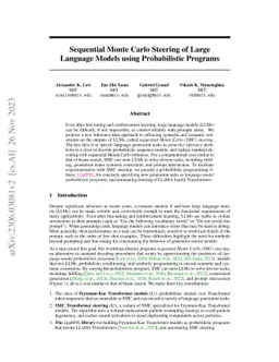 Sequential Monte Carlo Steering of Large Language Models using
  Probabilistic Programs
