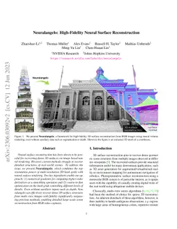 Neuralangelo: High-Fidelity Neural Surface Reconstruction