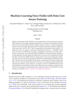 Machine Learning Force Fields with Data Cost Aware Training