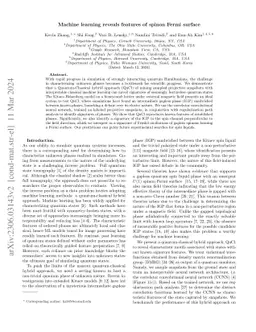 Machine learning reveals features of spinon Fermi surface