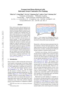 Unsupervised Dense Retrieval with Relevance-Aware Contrastive
  Pre-Training