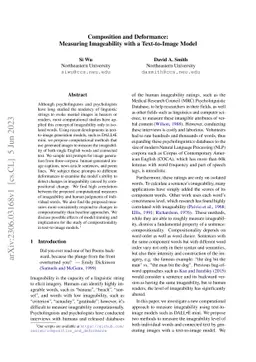 Composition and Deformance: Measuring Imageability with a Text-to-Image
  Model