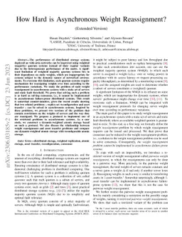 How Hard is Asynchronous Weight Reassignment? (Extended Version)