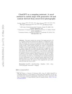 ChatGPT as a mapping assistant: A novel method to enrich maps with
  generative AI and content derived from street-level photographs