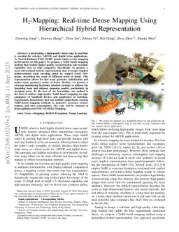 H2-Mapping: Real-time Dense Mapping Using Hierarchical Hybrid
  Representation