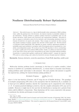 Nonlinear Distributionally Robust Optimization