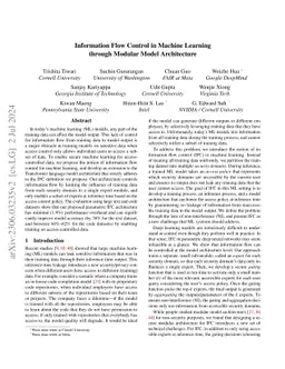 Information Flow Control in Machine Learning through Modular Model
  Architecture