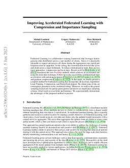 Improving Accelerated Federated Learning with Compression and Importance
  Sampling