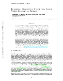 LipVoicer: Generating Speech from Silent Videos Guided by Lip Reading