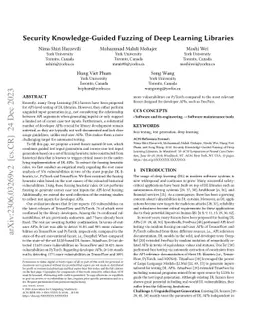 Security Knowledge-Guided Fuzzing of Deep Learning Libraries