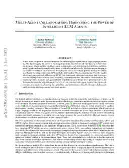 Multi-Agent Collaboration: Harnessing the Power of Intelligent LLM
  Agents