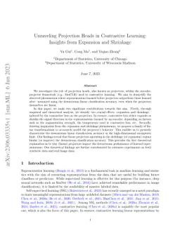 Unraveling Projection Heads in Contrastive Learning: Insights from
  Expansion and Shrinkage