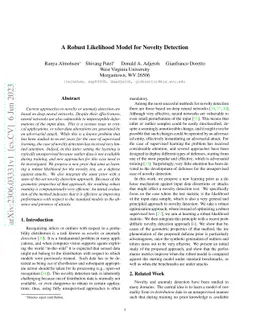 A Robust Likelihood Model for Novelty Detection