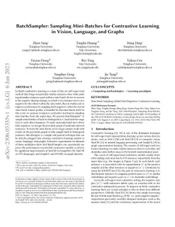 BatchSampler: Sampling Mini-Batches for Contrastive Learning in Vision,
  Language, and Graphs