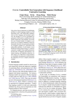 Click: Controllable Text Generation with Sequence Likelihood Contrastive
  Learning