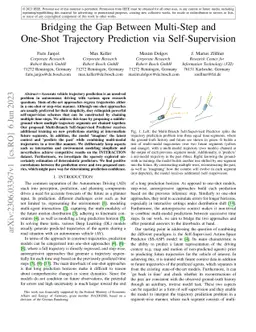 Bridging the Gap Between Multi-Step and One-Shot Trajectory Prediction
  via Self-Supervision