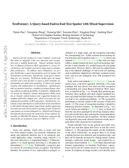 TextFormer: A Query-based End-to-End Text Spotter with Mixed Supervision