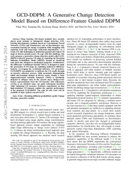 GCD-DDPM: A Generative Change Detection Model Based on
  Difference-Feature Guided DDPM