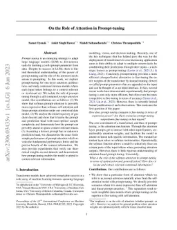 On the Role of Attention in Prompt-tuning