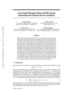 Convergent Bregman Plug-and-Play Image Restoration for Poisson Inverse
  Problems