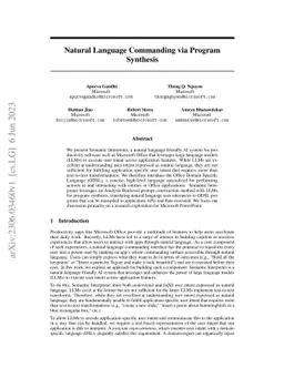 Natural Language Commanding via Program Synthesis