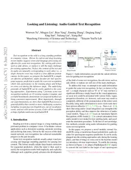 Looking and Listening: Audio Guided Text Recognition