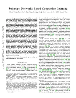 Subgraph Networks Based Contrastive Learning