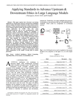 Applying Standards to Advance Upstream & Downstream Ethics in Large
  Language Models